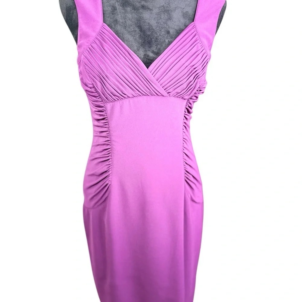 Andre Oliver Pink Ruched Sheath Mini Dress - Picture 2 of 7